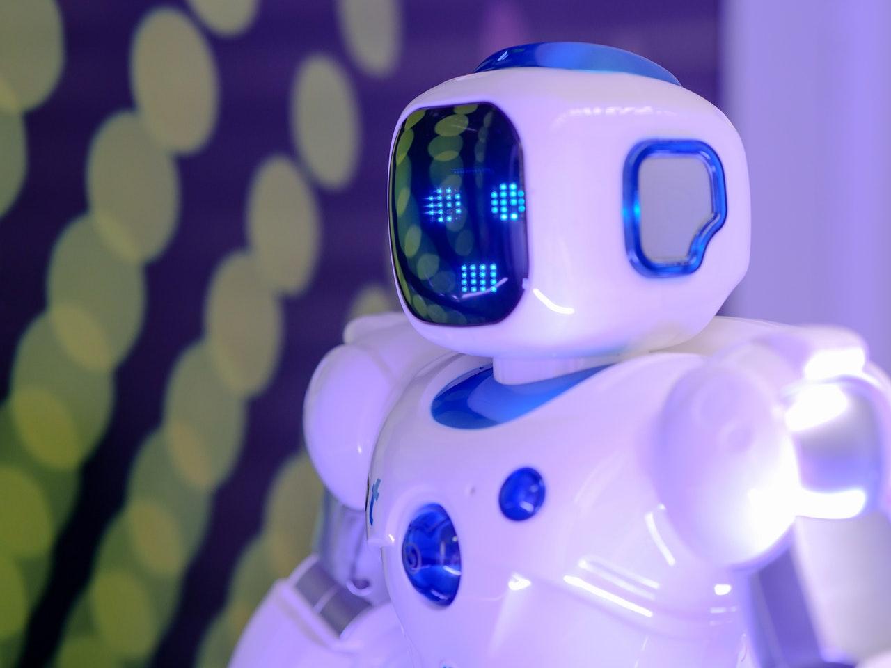image shows robot representing AI