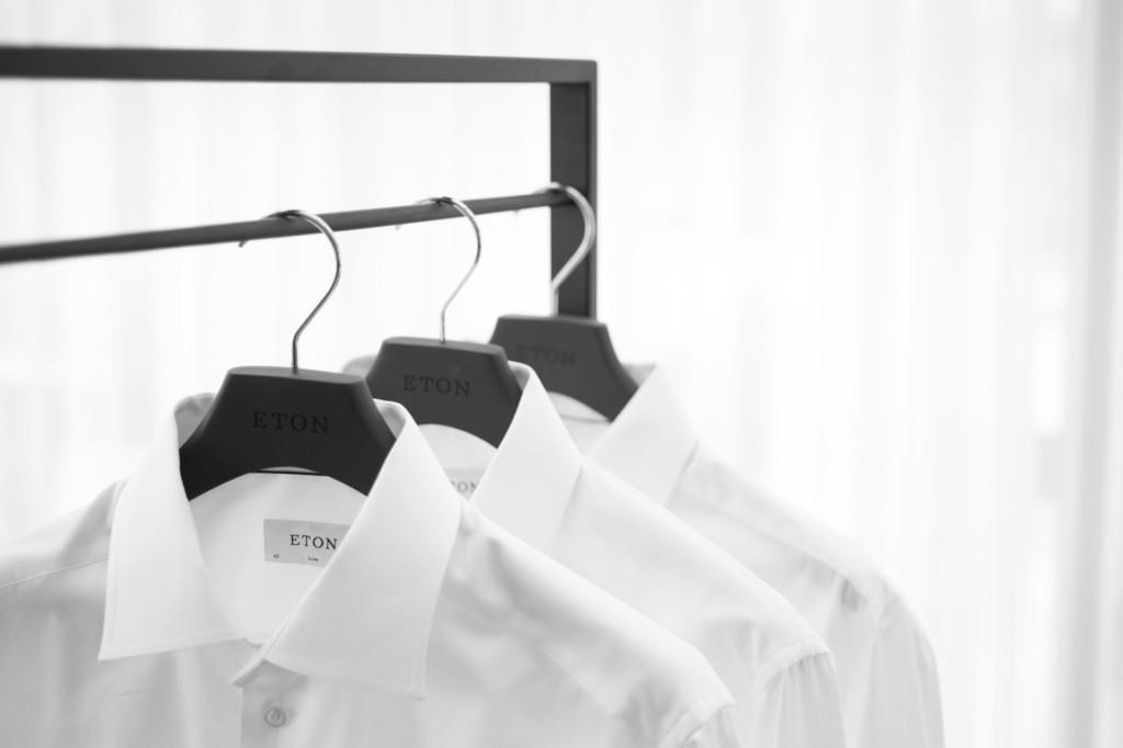 image shows rack of eton shirts