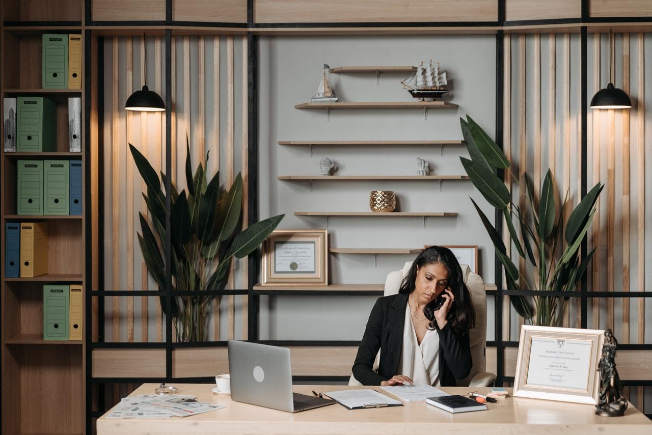 image shows woman calling to renew contract